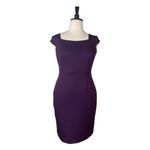 Calvin Klein  Sheath Dress Cap Sleeve Square Neck Scuba Plum Women’s Plus Size 14 Photo 10