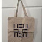 NWOT Bungalow Classic Branded Geometric Printed Shopping Tote Bag Tan Photo 0