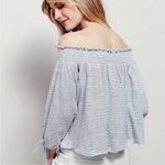 Free People , We The Free - Striped Lexington Off Shoulder Tee - S Photo 2