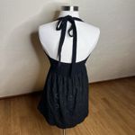 ZARA  Mini Dress Womens Small Black Crochet Eyelet Halter Babydoll Not Lined Boho Photo 5