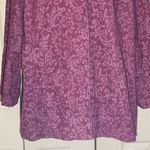 Denim & Co Long Purple Floral Corduroy Blazer XL Photo 3