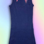 Active Basic Size Small Navy and Pink Y2K Style Long Tank Top Photo 0