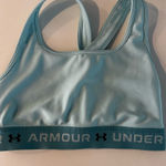 Under Armour Under Armour Blue Racerback Sports Bra Moisture-Wicking Photo 0