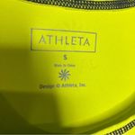 Athleta ‎ neon long sleeve shirt kangaroo pocket size small Photo 2