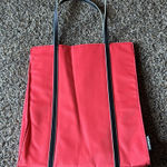 Clinique  Bag Orange L 15” x W 12 “ Pink lining Women's Tote Photo 0