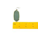 Kendra Scott  Elle Earrings Sea Green Chalcedony Dangle Drop Gold Tone 2"X1" Photo 5