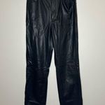 ZARA  FAUX LEATHER HIGH WAISTED FLARED SLIT SLIM FIT PANTS Size 04 Photo 1