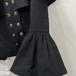 Caroline Constas Black Johan Bell Sleeve Short Wool Coat Size Small $795 Photo 3