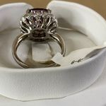 Cushion Purple Fluorite & Rhodolite Garnet Sterling Silver 925 Ring Halo Sz 9 Photo 6