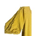 Maeve Anthropologie Mustard Golden Yellow Short Sleeve Top Sz S Photo 3
