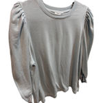Splendid  Womens Medium Long Sleeve‎ Puff Sleeve Top Crew Neck Light Blue Green Photo 0