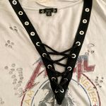 Urban Outfitters Grey Crisscross Front Detail Logo T-shirt M Photo 4