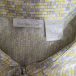 East 5th  Island Yellow Stripe Satin Ruffle Blouse Size 18 Photo 5