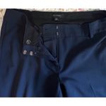 Ann Taylor  Womens Pants Size 8 Blue Mid Rise Straight Leg Hook Eye Close Career Photo 3