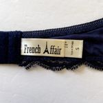 French affair  Bra Womens Small Blue Halter Lace Bralette Photo 3