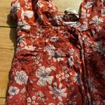 Rust Floral Romper Photo 2