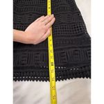 Vince NWT Geo Lace High Neck Tank Top Black Size 4 Eyelet Photo 7