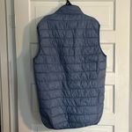 simply styled  Blue Long Puffer Vest Photo 4