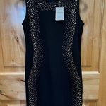Carmen Marc Valvo Black Jersey Sleeveless Embellished Dress: Size S, NWT Photo 0