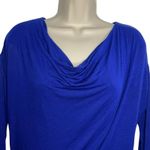 Athleta  Womens Dress Small Blue‎ Stretch Solstice Casual Cowl Neck Long Sleeves Photo 3