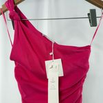 ZARA NWT  One Shoulder Ruched Mini Dress in‎ Pink Size Small Photo 4