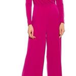 Alexia Admor  Women's Draped Wide-Leg Jumpsuit Pink Size Medium Photo 0