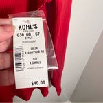 Sonoma  Henley Top Hyplad Red Long Sleeve V-Neck XS Photo 7