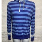 Nike The Athletic Dept. Womens Blue/purple Striped Hoodie Long Sleeve Tee Size M Photo 0
