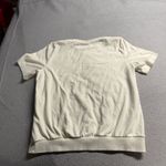 Alfred Dunner Cream Floral Embroidered Short Sleeve Top Shoulder Pad Y2K vintage Photo 4