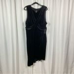 Eloquii Black Velour V Neck Midi Dress Sz.22W NWT Photo 1