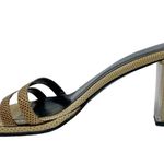 Gucci Y2K vintage Karung PVC Block Heel Neutral Slide Sandals tan size 7.5 Photo 7