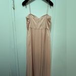 Adrianna Papell  Floral Applique Chiffon Dress Beaded Sz 8 Blush Pink Pastel Photo 4