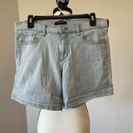 Banana Republic  light wash denim jean shorts in a size 6 festival concert summer Photo 13