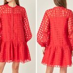 Anthropologie English Factory Organza Long Sleeve Mini Dress, Size M Photo 1