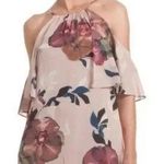 Trina Turk  | Silk Seraphima Floral Waterfall Cold Shoulder Dress Size 0 XS Photo 0