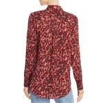 Equipment NWT  Femme Red Leopard Viscose Button Down Blouse Top Shirt Size Small Photo 1