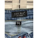 Judy Blue Light Wash Mid Rise Jean Shorts Raw Hem Size 1XL Distressed Photo 3