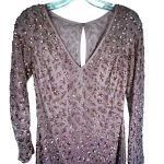 Aidan Mattox Aidan Maddox NWT Dusty Rose V Neck Long Sleeve Sequin Cocktail Dress‎ Size 6 Photo 1