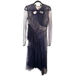 Jason Wu  Mixed Lace Long Sleeve Asymmetrical Dress Sz 4‎ Photo 2