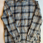 American Eagle  Outfitters Black and Gray Boyfriend Super Soft Plaid Shirt Size M Photo 0
