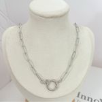 Stainless Steel Paper Clip Necklace Charm Pendant Holder Silver Plated
Unisex Photo 1