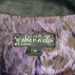 Rampage Vintage Deadstock y2k  black one button blazer with animal print lining M Photo 2