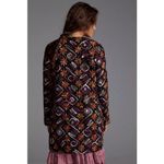 Hutch Anthropologie Women's XS Floral Embroidered Overcoat Multicolor Casual Photo 1