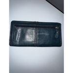 Fossil  Blue Leather Womens‎ Keyhole Wallet Trifold 12 credit card pockets Lock Photo 1