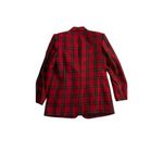 White Stag Christmas Red Plaid wool Blazer Size 6 Photo 2