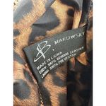 B. Makowsky Leather Shoulder Bag Purse Yellow Pebbled Quiet Luxury Leopard Lined Photo 12