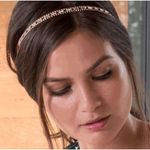 Jen Atkin x Chloe + Isabel Boho Suede & Baguette Headwrap Choker Bracelet Red Photo 3