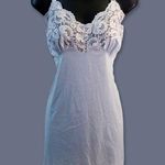 Vintage Light Blue Lace Neckline Slip Dress Photo 0