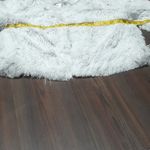 White Fuzzy Faux Fur Blazer Jacket SIZE L Size L Photo 4