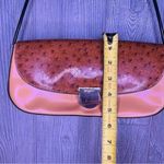 Salvatore Ferragamo  vintage faux ostrich clutch purse handbag patent leather Photo 4